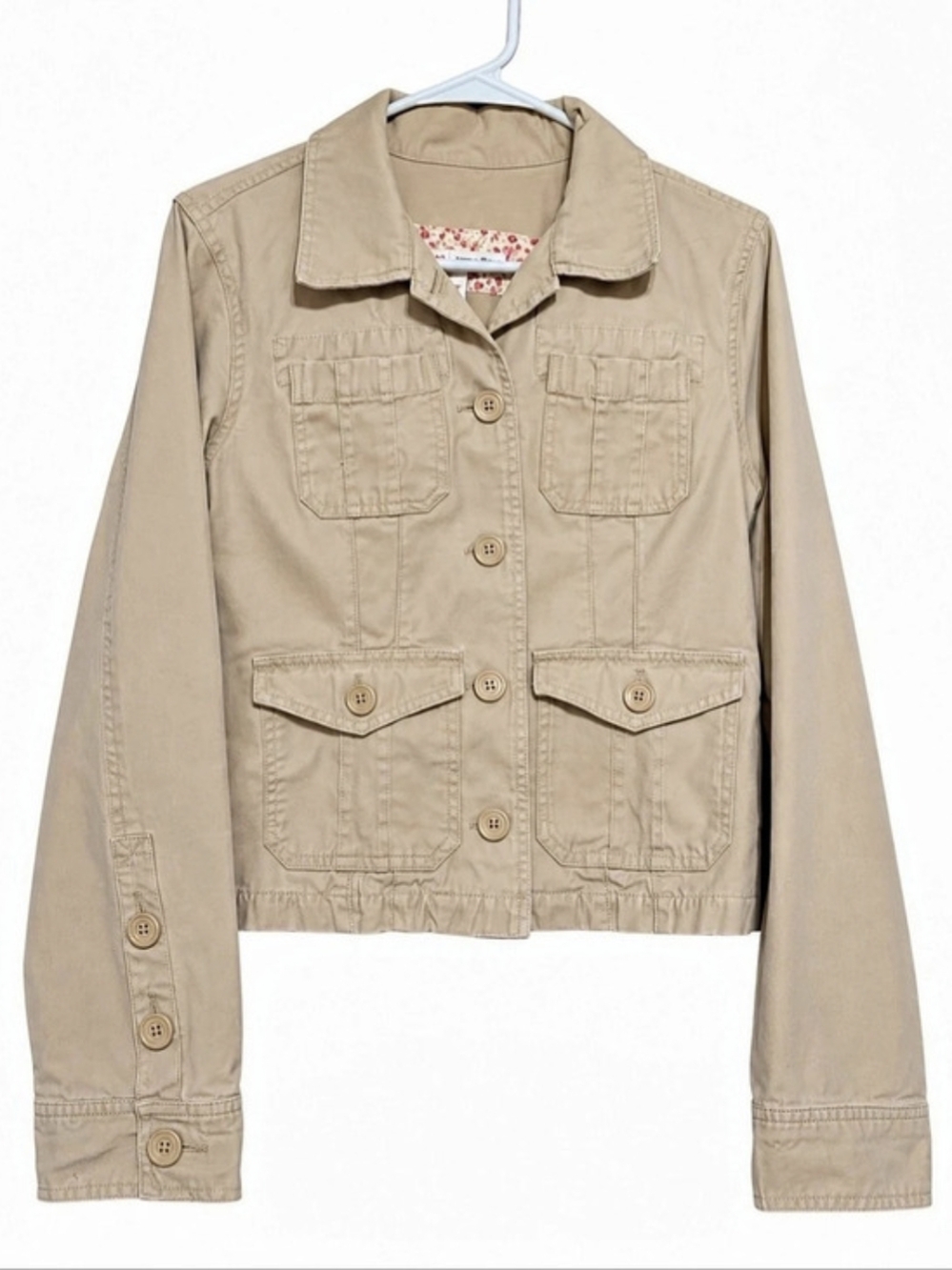 Abercrombie & Fitch Y2K Utility Jacket in Beige Size Large